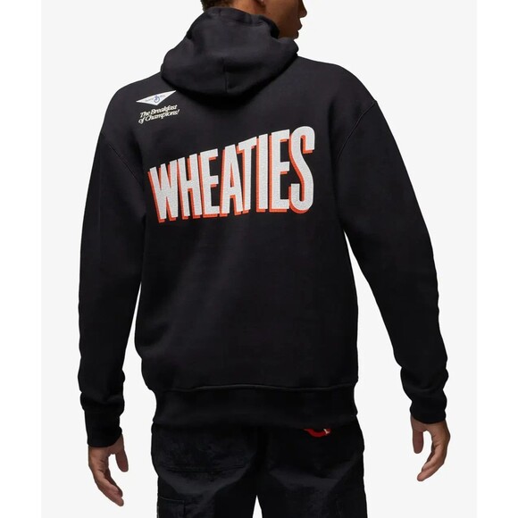 Jordan Flight MVP Fleece Hoodie Black/Orange - Picture 1 of 5